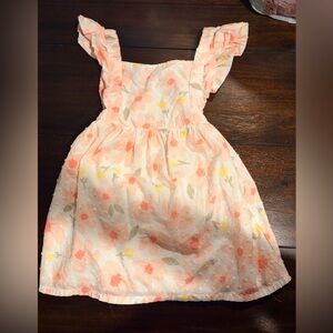 Carter's Peach and Yellow Floral Dress